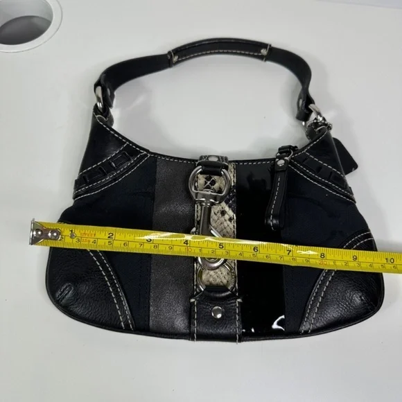 Authentic Coach Mini Hobo Black Buckle Shoulder Bag Y2K Vintage Rare - Picture 14 of 15